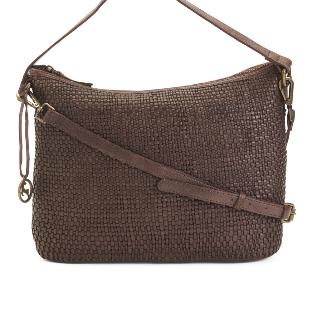 🆕 ASHWOOD WOVEN HOBO BAG IN BROWN - Picture 2 of 10